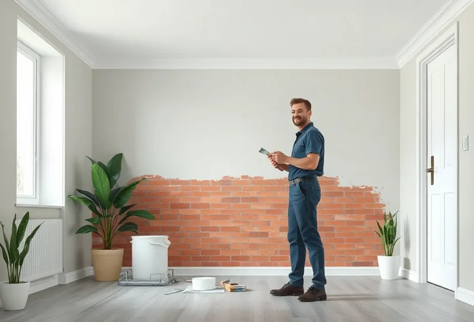 Intérieur rénové après travaux de peinture à Montbrison