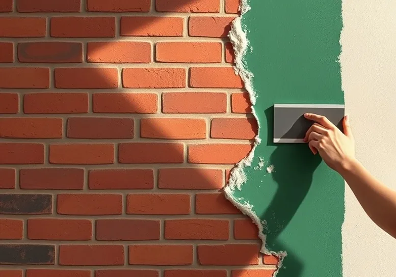 Application d'un enduit décoratif à la lisseuse sur un mur